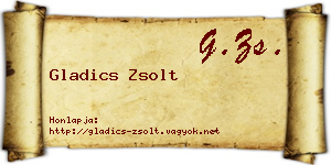Gladics Zsolt névjegykártya